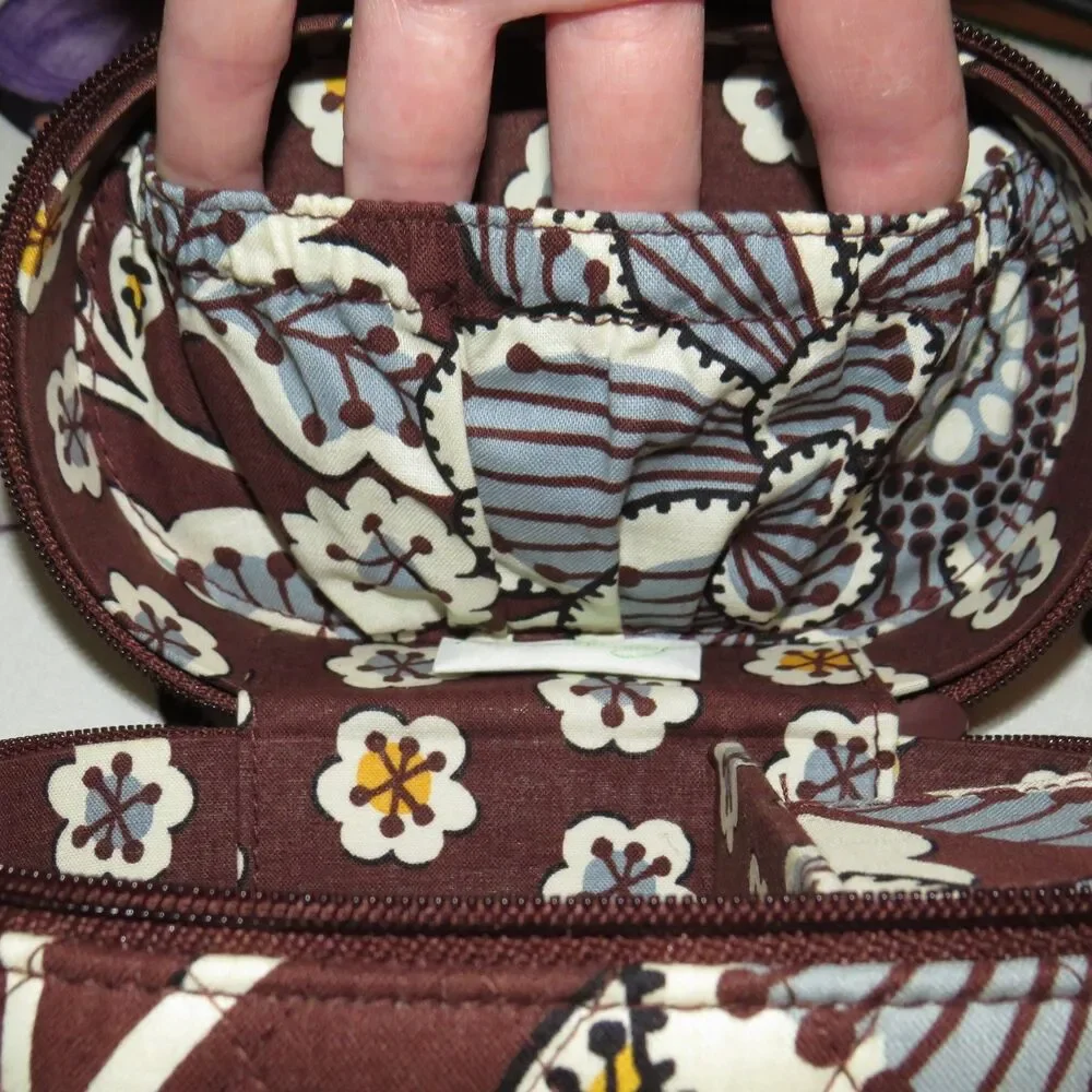 Vera Bradley Floral Quilted Travel Jewelry Case